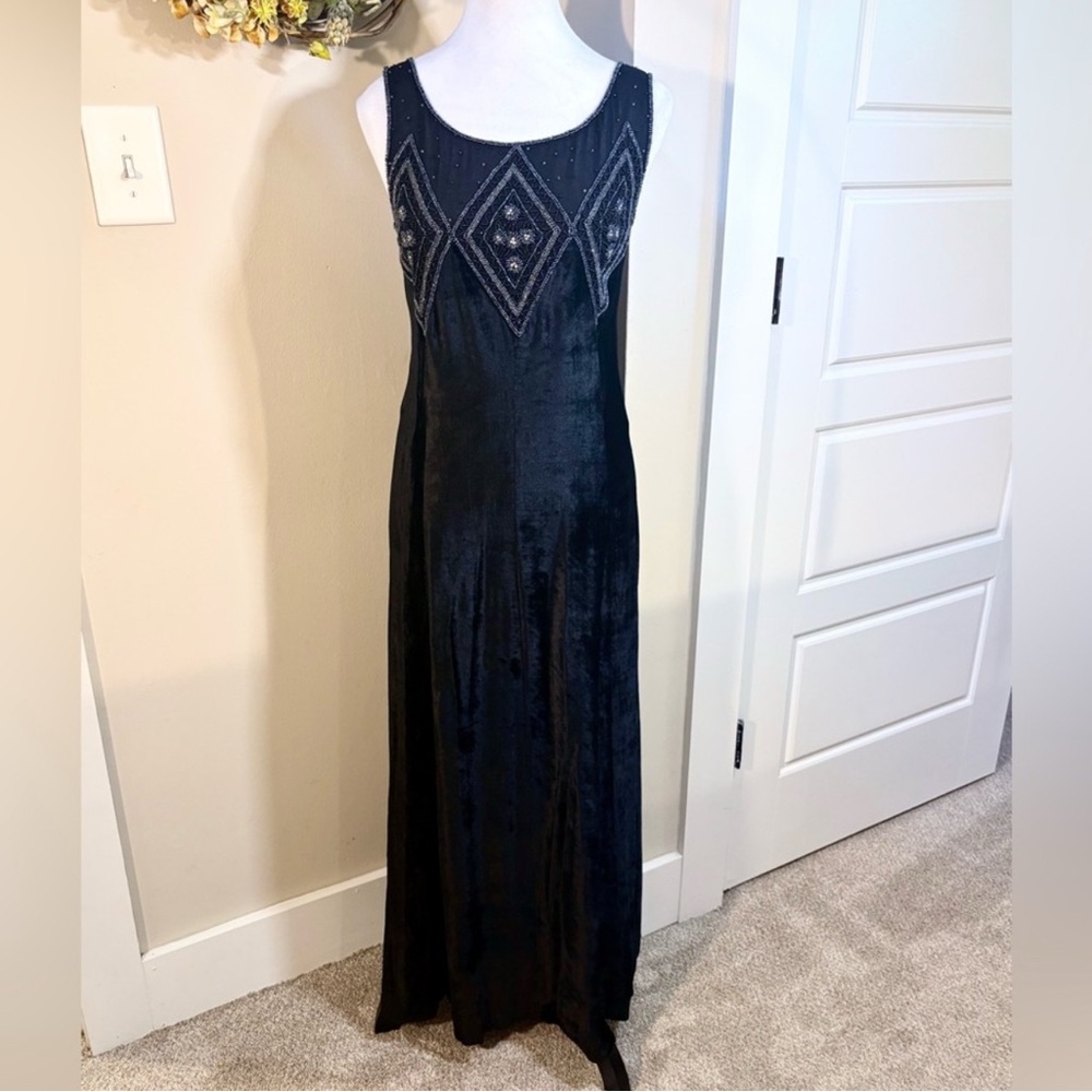 April Cornell Blue Sleeveless Maxi Gown